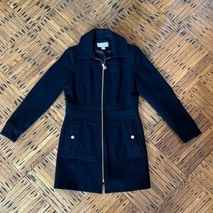 Michael Kors Black Wool Coat, XS